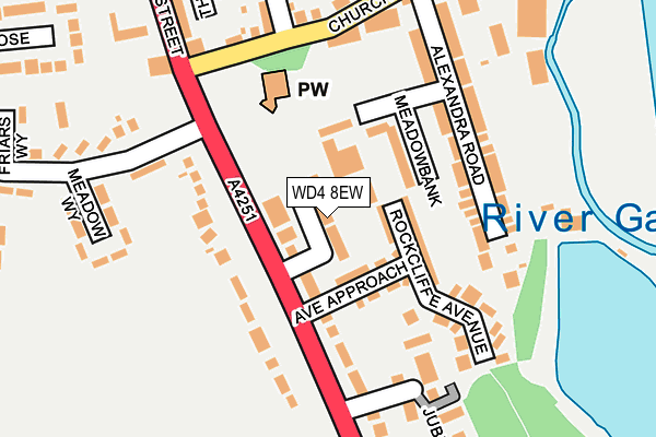 WD4 8EW map - OS OpenMap – Local (Ordnance Survey)