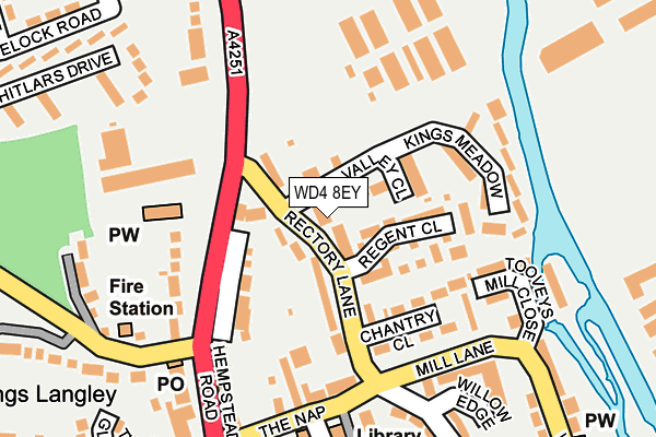 WD4 8EY map - OS OpenMap – Local (Ordnance Survey)