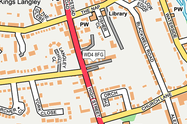 WD4 8FG map - OS OpenMap – Local (Ordnance Survey)