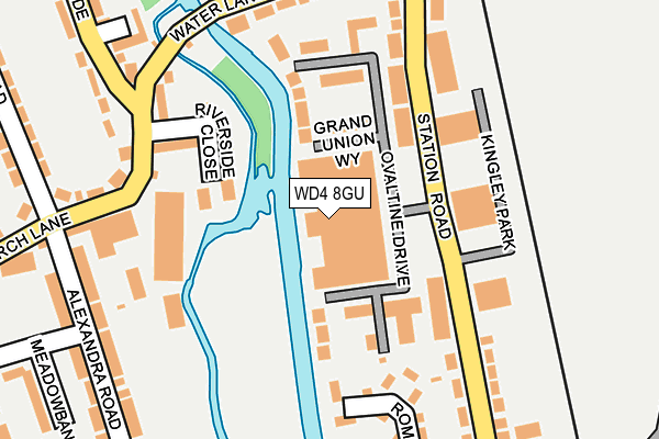 WD4 8GU map - OS OpenMap – Local (Ordnance Survey)