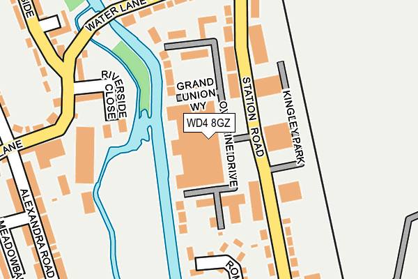 WD4 8GZ map - OS OpenMap – Local (Ordnance Survey)