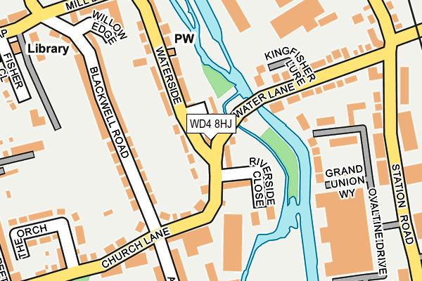 WD4 8HJ map - OS OpenMap – Local (Ordnance Survey)