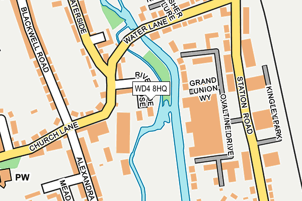 WD4 8HQ map - OS OpenMap – Local (Ordnance Survey)