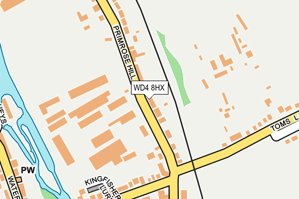 WD4 8HX map - OS OpenMap – Local (Ordnance Survey)
