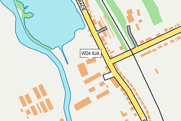 WD4 8JA map - OS OpenMap – Local (Ordnance Survey)