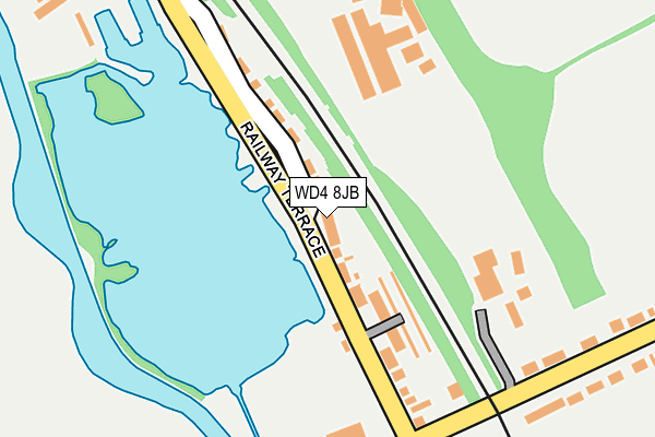 WD4 8JB map - OS OpenMap – Local (Ordnance Survey)
