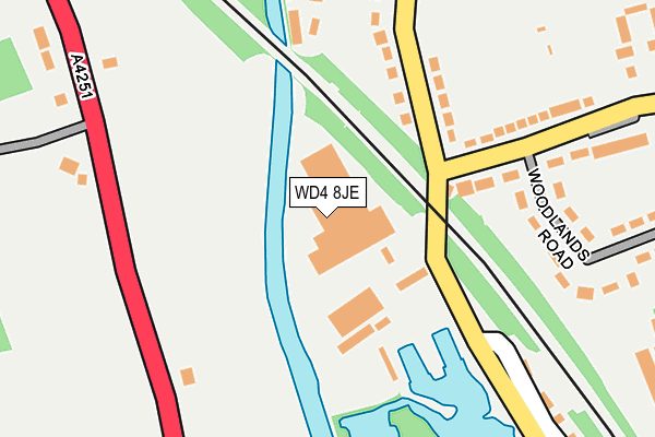 WD4 8JE map - OS OpenMap – Local (Ordnance Survey)