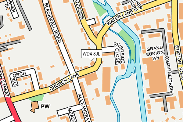 WD4 8JL map - OS OpenMap – Local (Ordnance Survey)