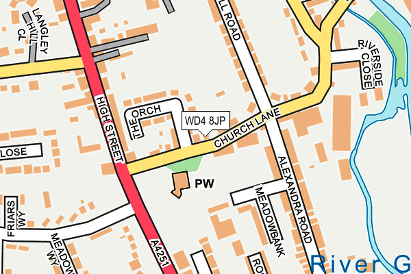 WD4 8JP map - OS OpenMap – Local (Ordnance Survey)