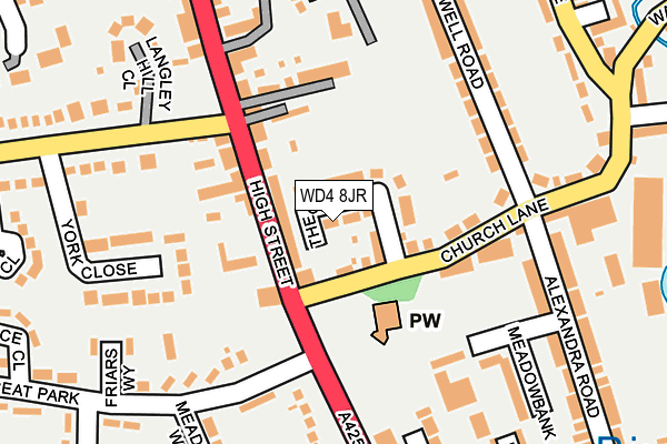 WD4 8JR map - OS OpenMap – Local (Ordnance Survey)