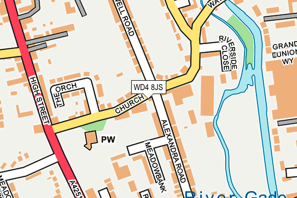 WD4 8JS map - OS OpenMap – Local (Ordnance Survey)
