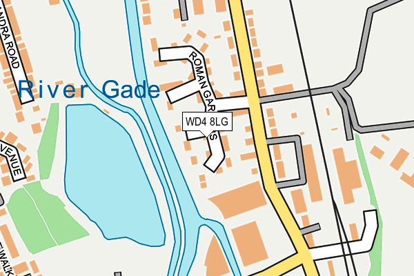 WD4 8LG map - OS OpenMap – Local (Ordnance Survey)