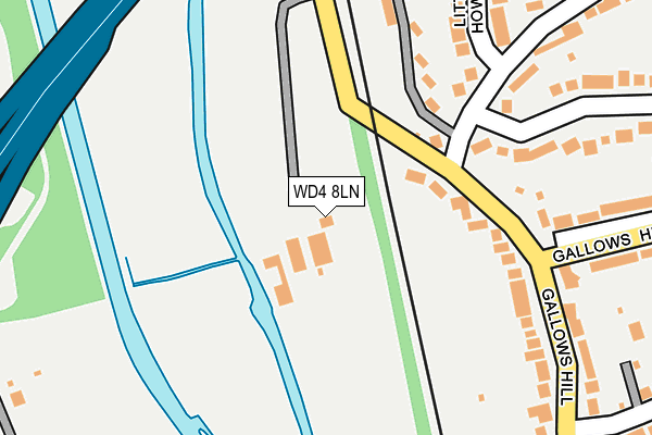 WD4 8LN map - OS OpenMap – Local (Ordnance Survey)