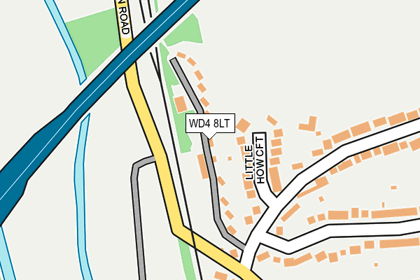 WD4 8LT map - OS OpenMap – Local (Ordnance Survey)