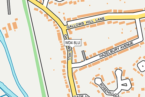 WD4 8LU map - OS OpenMap – Local (Ordnance Survey)