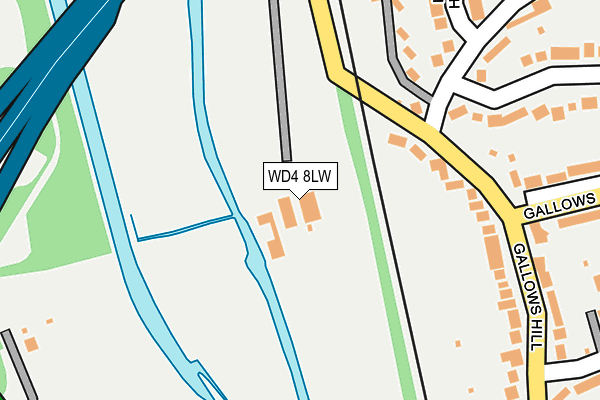 WD4 8LW map - OS OpenMap – Local (Ordnance Survey)