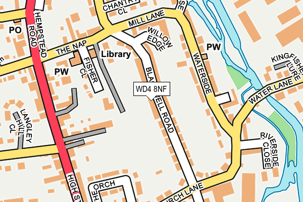 WD4 8NF map - OS OpenMap – Local (Ordnance Survey)