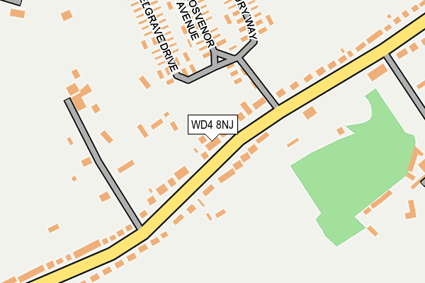 WD4 8NJ map - OS OpenMap – Local (Ordnance Survey)