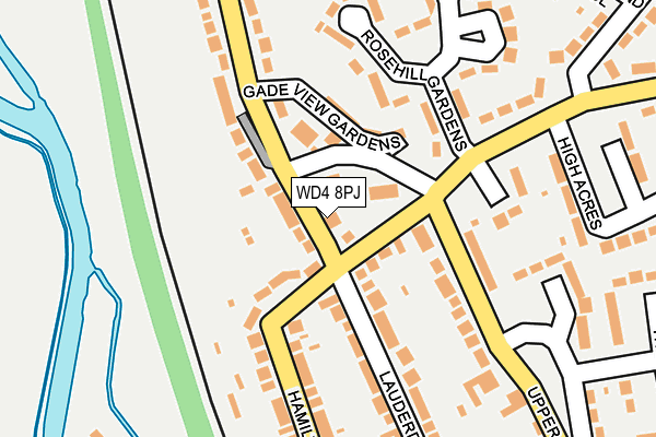 WD4 8PJ map - OS OpenMap – Local (Ordnance Survey)