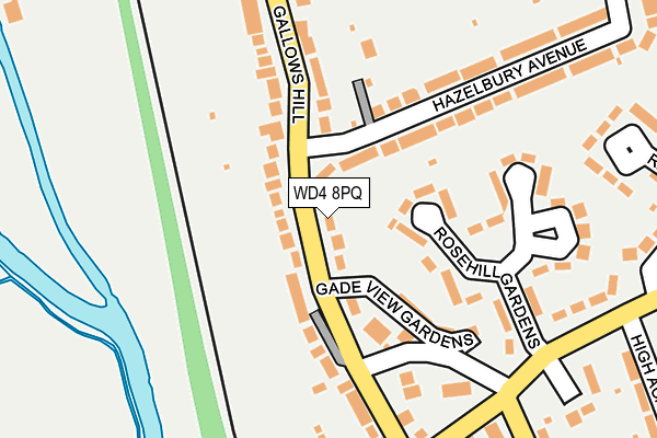 WD4 8PQ map - OS OpenMap – Local (Ordnance Survey)