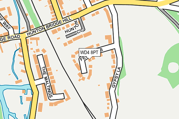 WD4 8PT map - OS OpenMap – Local (Ordnance Survey)