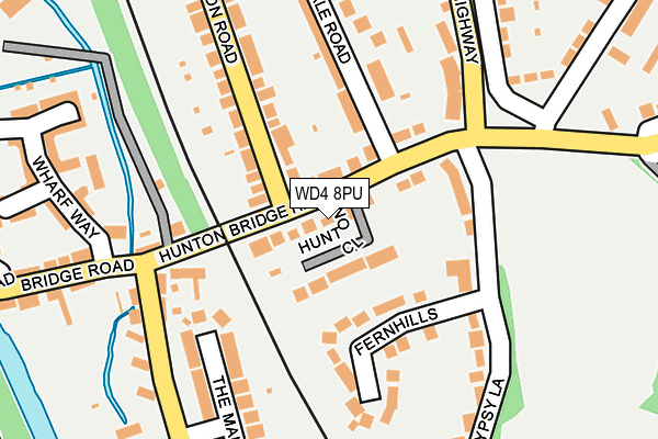 WD4 8PU map - OS OpenMap – Local (Ordnance Survey)
