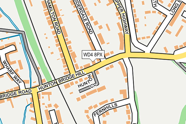 WD4 8PX map - OS OpenMap – Local (Ordnance Survey)