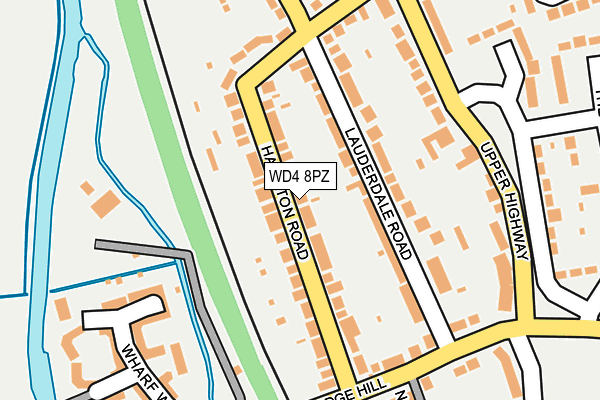 WD4 8PZ map - OS OpenMap – Local (Ordnance Survey)