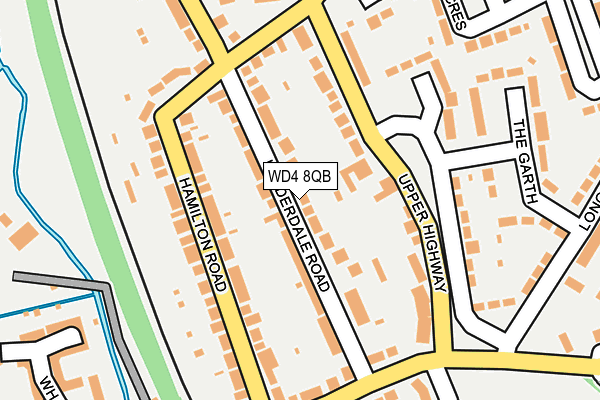 WD4 8QB map - OS OpenMap – Local (Ordnance Survey)
