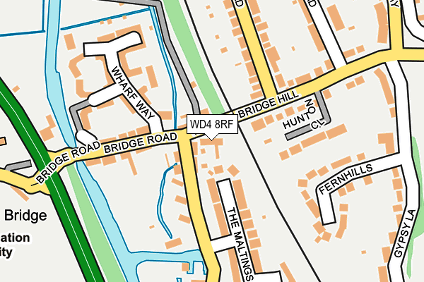WD4 8RF map - OS OpenMap – Local (Ordnance Survey)