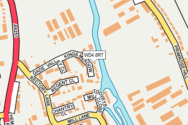 WD4 8RT map - OS OpenMap – Local (Ordnance Survey)