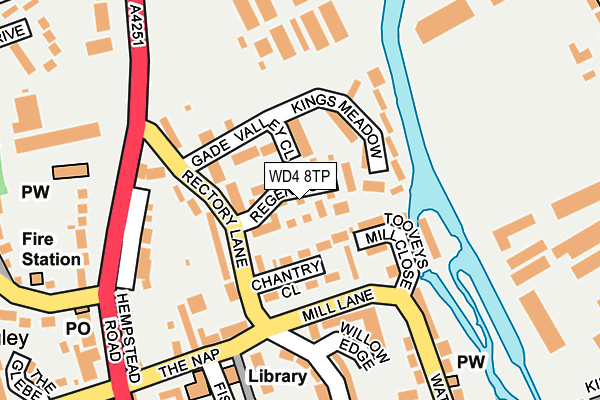 WD4 8TP map - OS OpenMap – Local (Ordnance Survey)