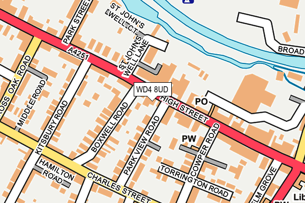 WD4 8UD map - OS OpenMap – Local (Ordnance Survey)