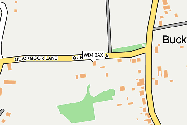 WD4 9AX map - OS OpenMap – Local (Ordnance Survey)