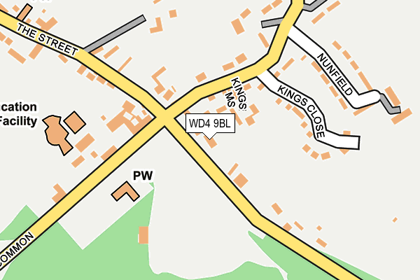 WD4 9BL map - OS OpenMap – Local (Ordnance Survey)