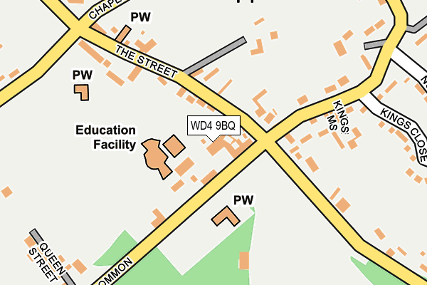 WD4 9BQ map - OS OpenMap – Local (Ordnance Survey)