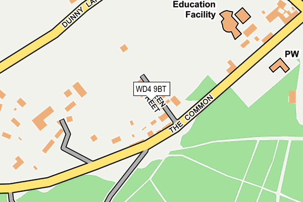 WD4 9BT map - OS OpenMap – Local (Ordnance Survey)