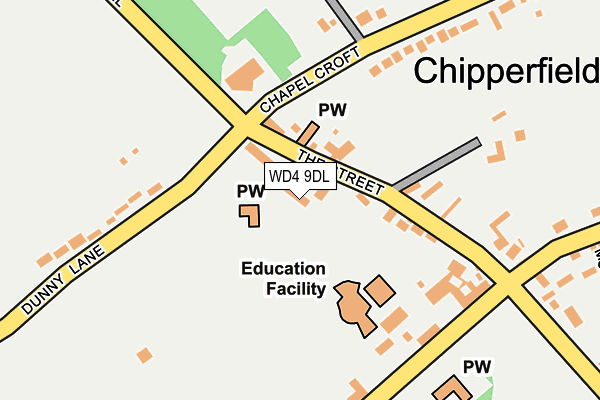 WD4 9DL map - OS OpenMap – Local (Ordnance Survey)