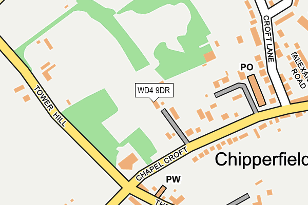 WD4 9DR map - OS OpenMap – Local (Ordnance Survey)