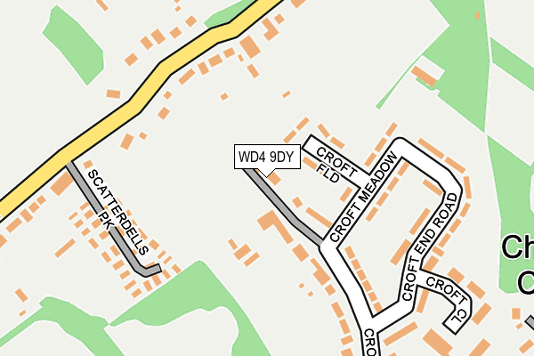 WD4 9DY map - OS OpenMap – Local (Ordnance Survey)