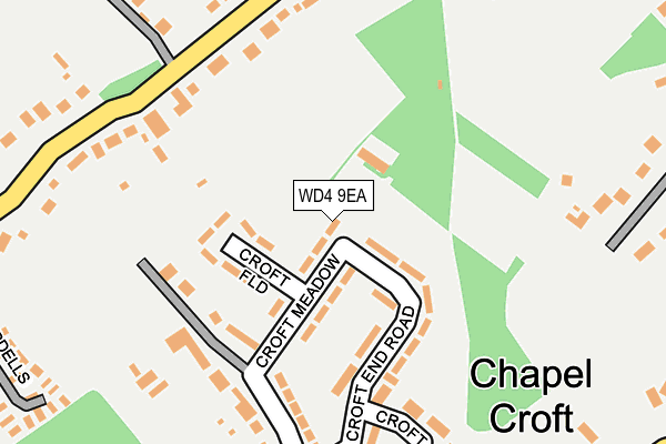 WD4 9EA map - OS OpenMap – Local (Ordnance Survey)