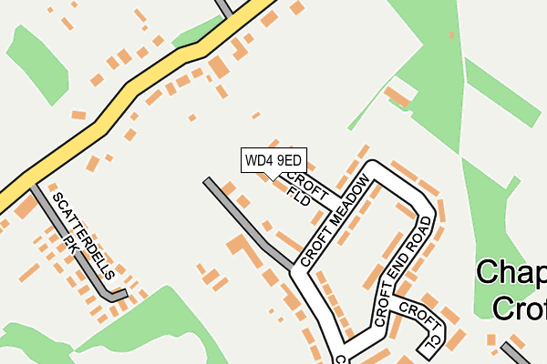 WD4 9ED map - OS OpenMap – Local (Ordnance Survey)