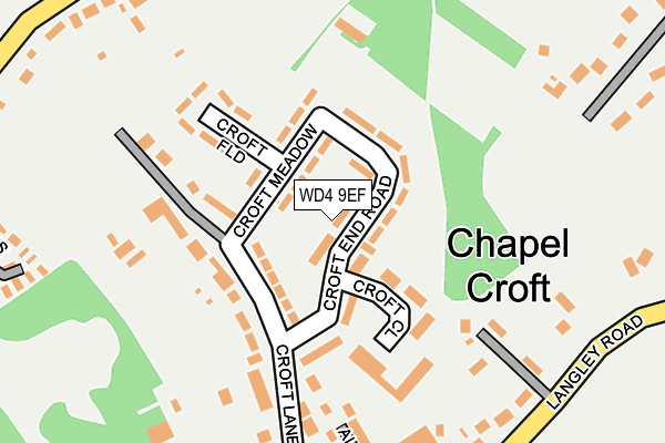 WD4 9EF map - OS OpenMap – Local (Ordnance Survey)