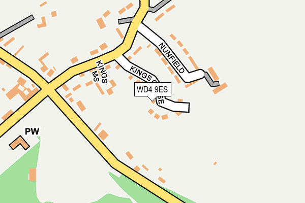 WD4 9ES map - OS OpenMap – Local (Ordnance Survey)
