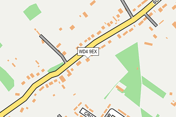 WD4 9EX map - OS OpenMap – Local (Ordnance Survey)