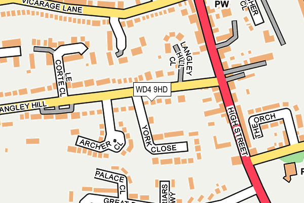 Map of POB PROPERTIES LTD at local scale