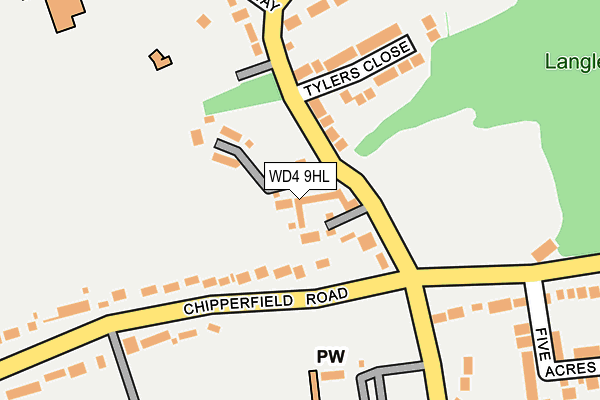 WD4 9HL map - OS OpenMap – Local (Ordnance Survey)