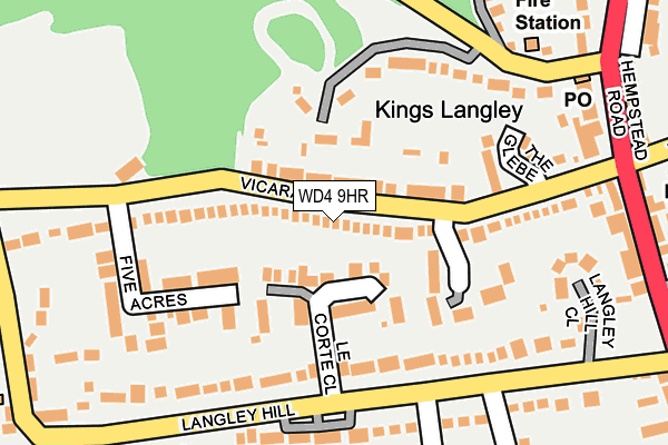WD4 9HR map - OS OpenMap – Local (Ordnance Survey)