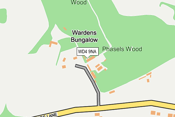 WD4 9NA map - OS OpenMap – Local (Ordnance Survey)