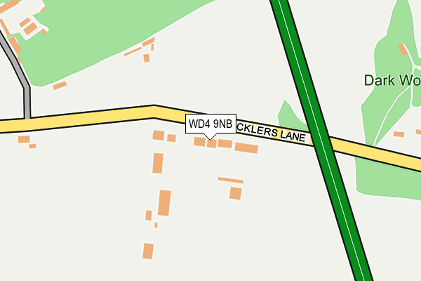 WD4 9NB map - OS OpenMap – Local (Ordnance Survey)